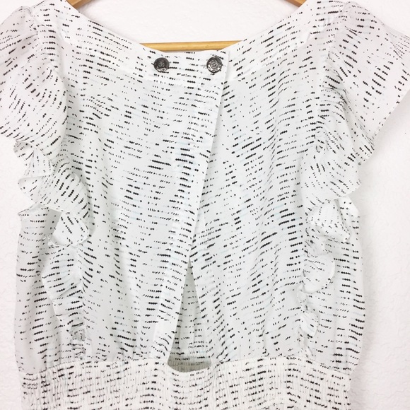 BCBGeneration Dress Sleeveless medium white Ruffle Dress - Picture 7 of 9